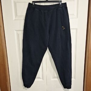 October's Very Own Black Sweatpant Joggers-Owl Logo-Pockets-Drawstring-L